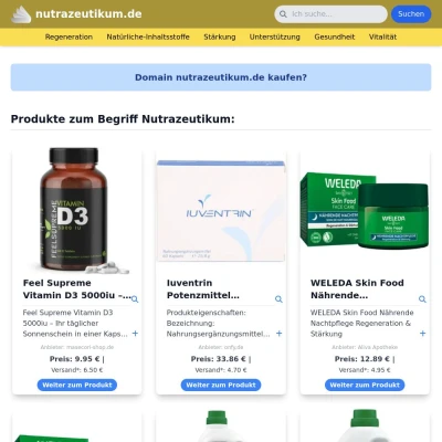 Screenshot nutrazeutikum.de