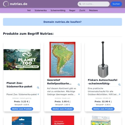 Screenshot nutrias.de