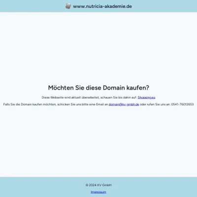 Screenshot nutricia-akademie.de