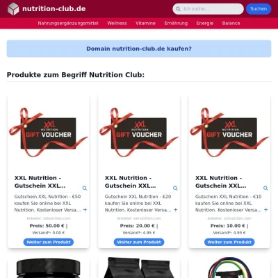 Screenshot nutrition-club.de