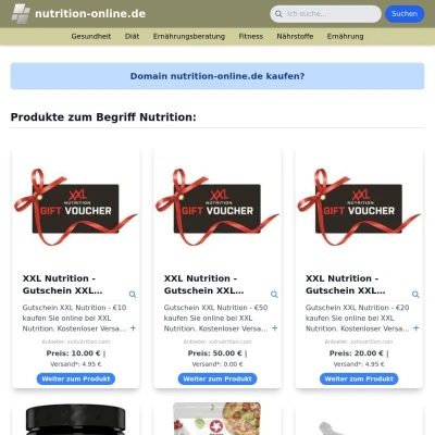 Screenshot nutrition-online.de