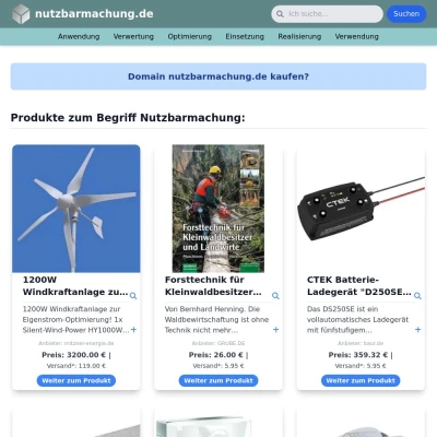 Screenshot nutzbarmachung.de