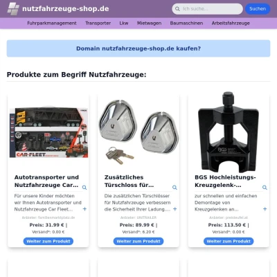 Screenshot nutzfahrzeuge-shop.de