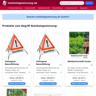 Screenshot nutzholzgewinnung.de