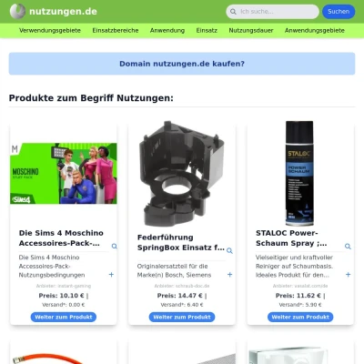 Screenshot nutzungen.de