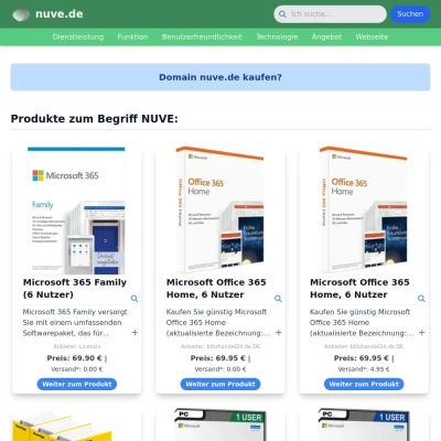 Screenshot nuve.de