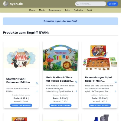 Screenshot nyan.de