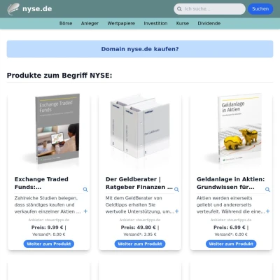 Screenshot nyse.de