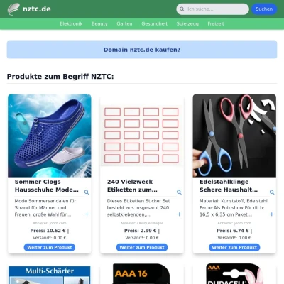 Screenshot nztc.de