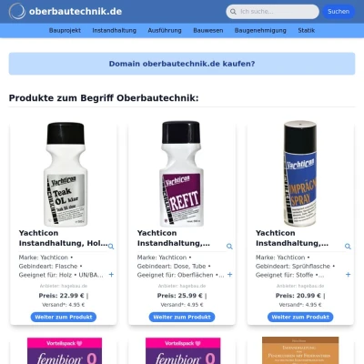 Screenshot oberbautechnik.de