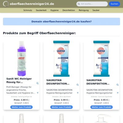 Screenshot oberflaechenreiniger24.de