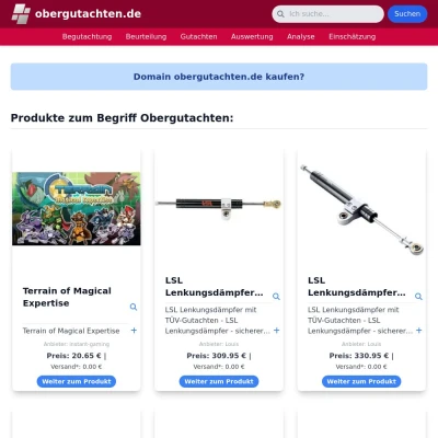 Screenshot obergutachten.de