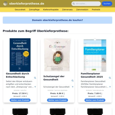 Screenshot oberkieferprothese.de