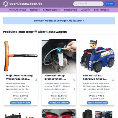 Screenshot oberklassewagen.de