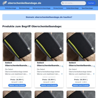 Screenshot oberschenkelbandage.de