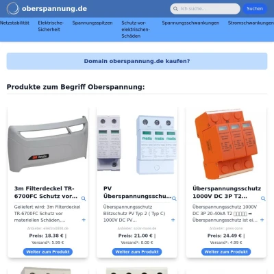 Screenshot oberspannung.de