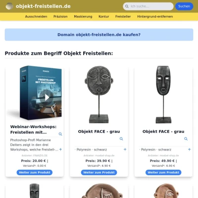 Screenshot objekt-freistellen.de
