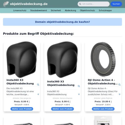 Screenshot objektivabdeckung.de