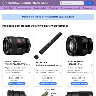 Screenshot objektive-berichterstattung.de