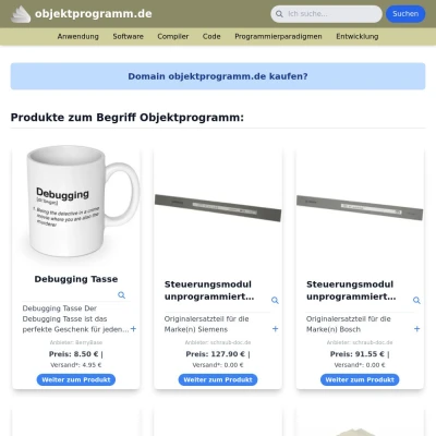 Screenshot objektprogramm.de