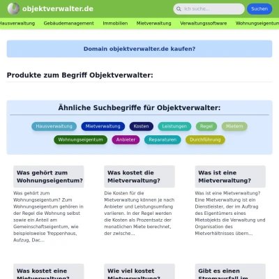 Screenshot objektverwalter.de