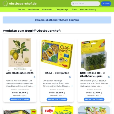 Screenshot obstbauernhof.de