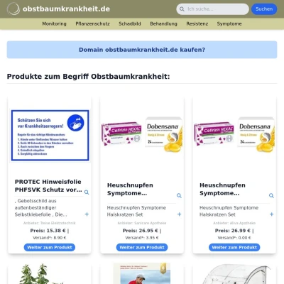 Screenshot obstbaumkrankheit.de