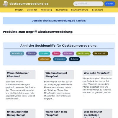 Screenshot obstbaumveredelung.de