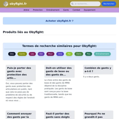 Screenshot obyfight.fr