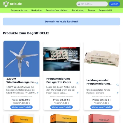 Screenshot ocle.de