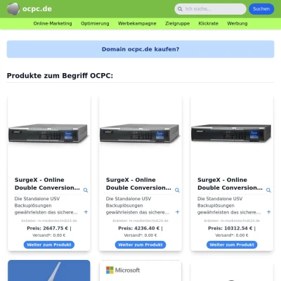 Screenshot ocpc.de