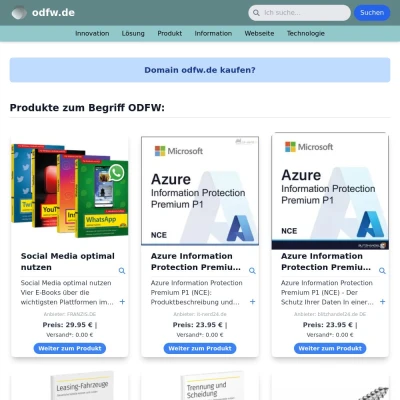 Screenshot odfw.de