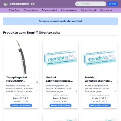 Screenshot odontexesis.de