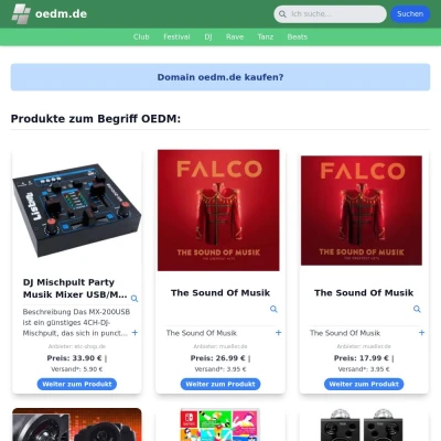 Screenshot oedm.de