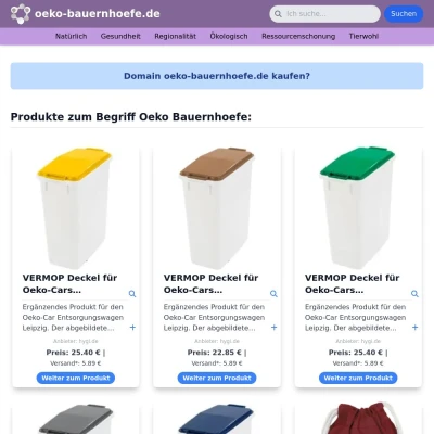 Screenshot oeko-bauernhoefe.de