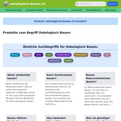 Screenshot oekologisch-bauen.ch