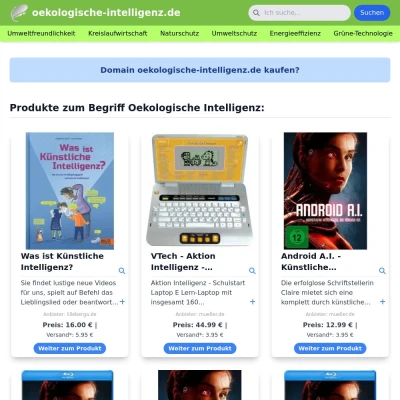 Screenshot oekologische-intelligenz.de