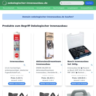 Screenshot oekologischer-innenausbau.de