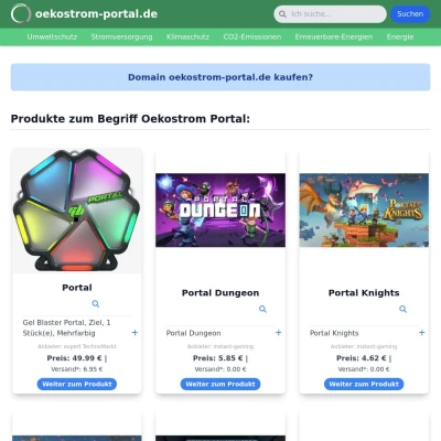 Screenshot oekostrom-portal.de