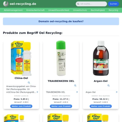 Screenshot oel-recycling.de