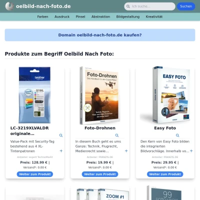 Screenshot oelbild-nach-foto.de