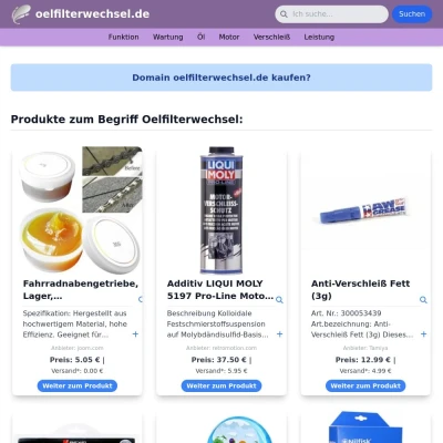 Screenshot oelfilterwechsel.de