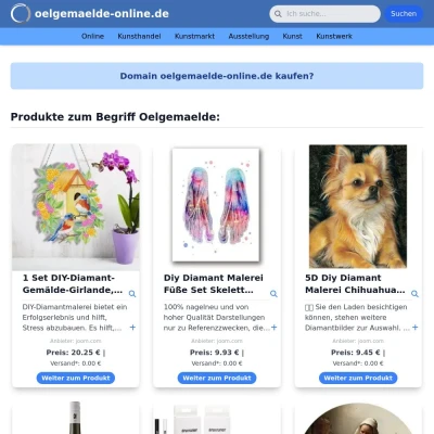 Screenshot oelgemaelde-online.de