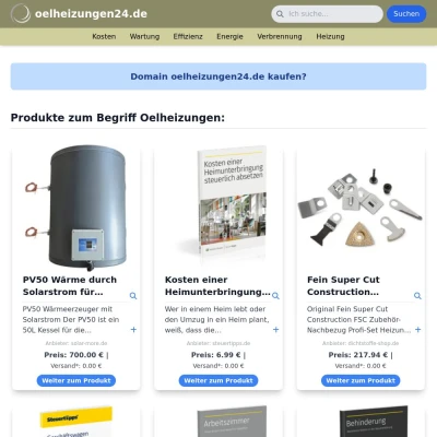 Screenshot oelheizungen24.de