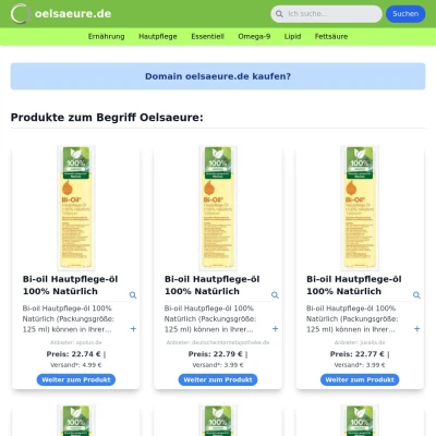 Screenshot oelsaeure.de