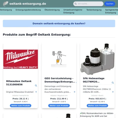 Screenshot oeltank-entsorgung.de