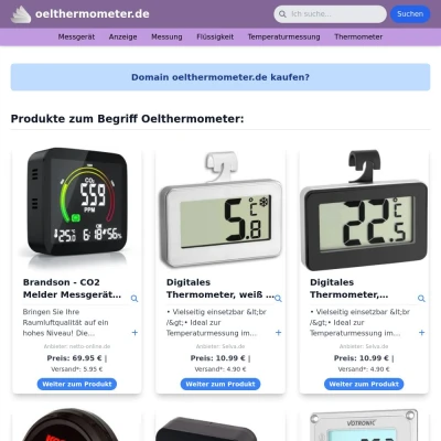 Screenshot oelthermometer.de