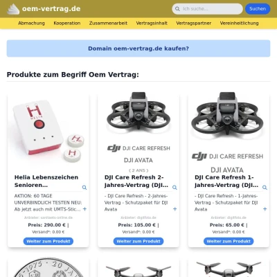 Screenshot oem-vertrag.de