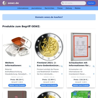 Screenshot oewz.de