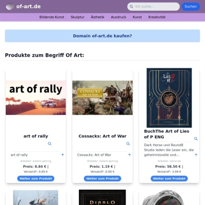 Screenshot of-art.de